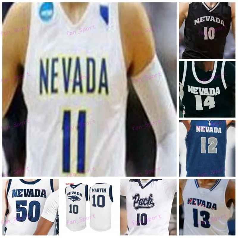 Maglia da basket Nevada Wolf Pack 23 Michael Folarin 3 Trey Pettigrew 10 Snookey Wigington 11 Nick Davidson 50 Will Baker Nevada Maglie da uomo cucite su misura