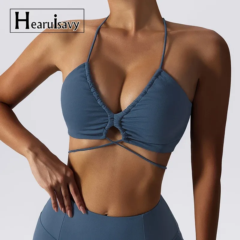 Bras Sexy Sports Bra Bra Push Up Top Top Женщины Тренировка с грудными подушками йога -бюстгаль