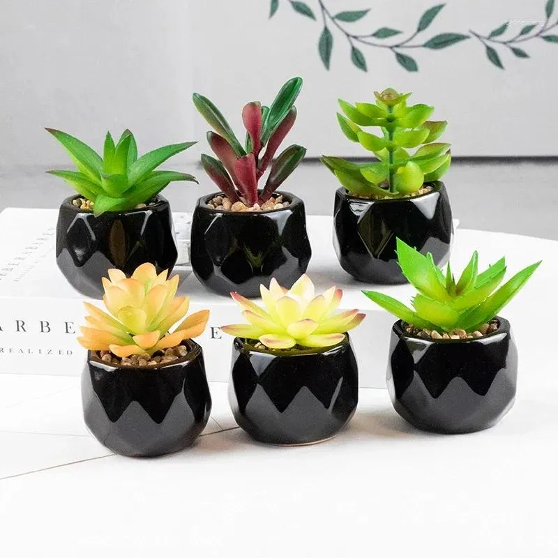 Decorative Flowers Simulated Succulent Plant Ariocarpus Kotschoubeyanus Var. Macdowellii Ornamental Bonsai Color Artificial Potted