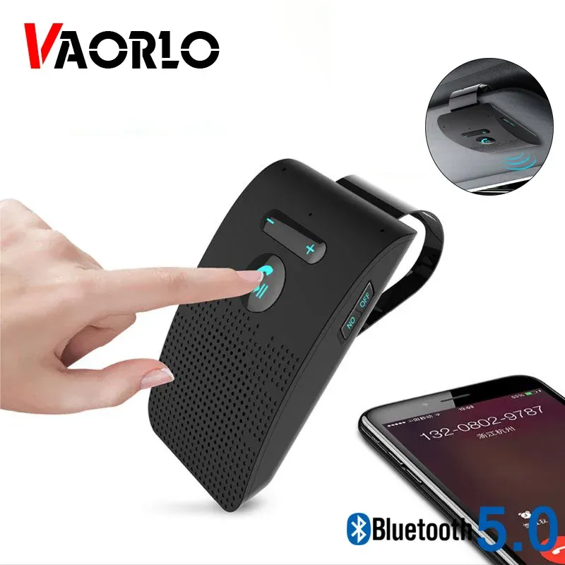 Altoparlanti VAORLO Wireless Car Bluetooth V5.0 Kit vivavoce Bluetooth per auto Altoparlante Bluetooth senza fili Telefono Parasole Clip Vivavoce