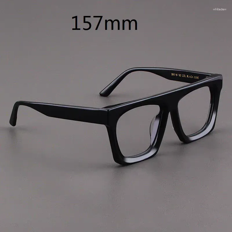 Occhiali da sole Rockjoy 157mm Occhiali da lettura da uomo oversize da donna Occhiali da vista neri Montatura da vista maschile in acetato trasparente Flat Top Occhiali da vista