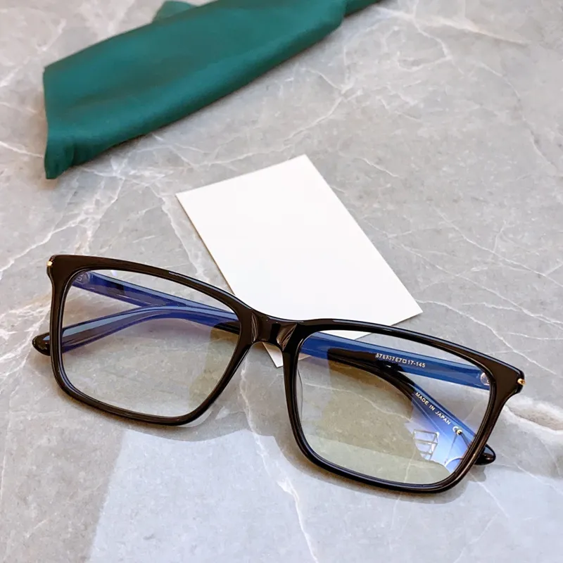 2024NEW CONCISE UNISEX RECTANGULAR GLASS FRAME 447O Italien Plank Fullrim Luxury Desig C57-17-145 För receptbelagda glasögonglasögonglasögon