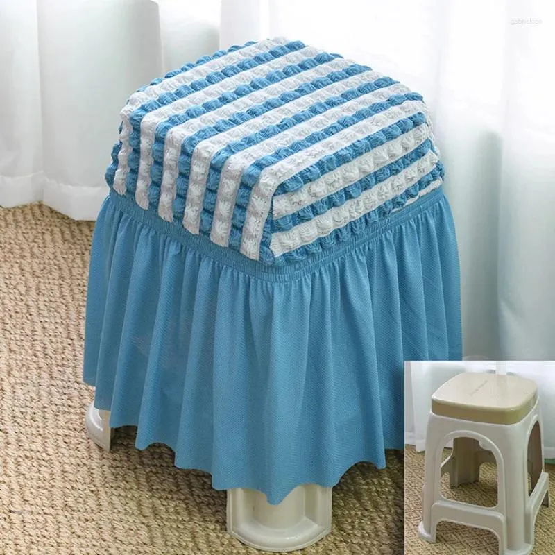 كرسي يغطي غطاء مقعد Seersucker مع تنورة للحفلة دون عودة El Home Plastic Battool Bedquet Decortaion