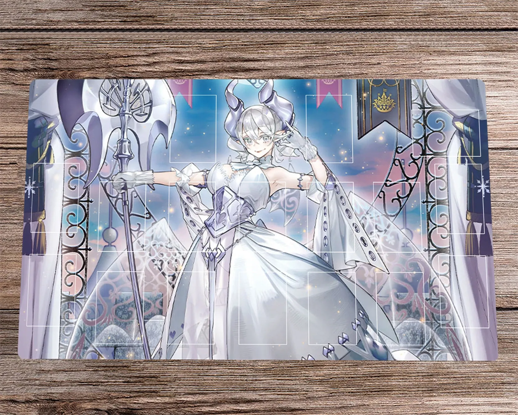 Tappetini YuGiOh Playmat Labrynth of The Silver Palace TCG CCG Gioco di carte collezionabili Tappetino per giochi da tavolo Tappetino per mouse Anime Tappetino per scrivania Borsa 60x35 cm