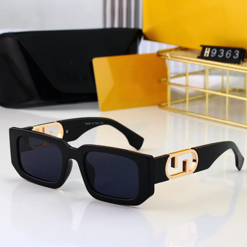 Lyxdesigner solglasögon för män kvinnor metall ram solglasögon klassisk vintage glasögon anti-uv cykel kör mode solglasögon med låda