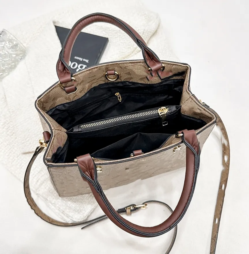 Enkel kvinnors väska briemore tygväska bärbar shoppingväska axel messenger väskor