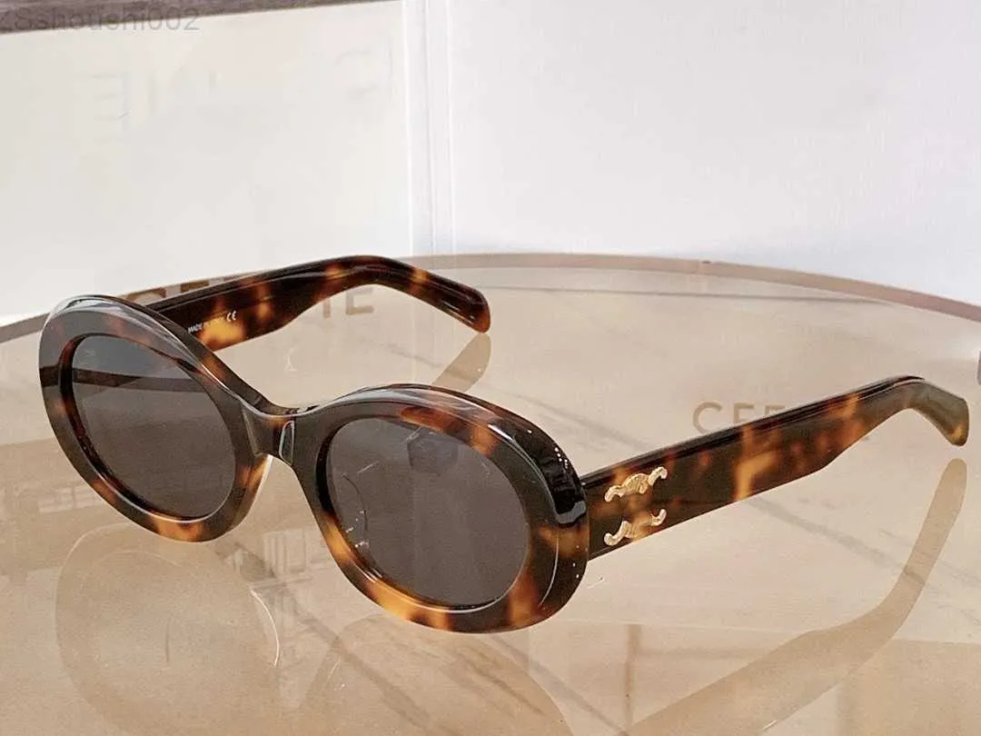 Óculos de sol em branco de alta qualidade CL40194 Triumphal Arch Womens e açúcar oval óculos de sol Designer para mulheres homens elegantes óculos clássicos com caixa R8J8