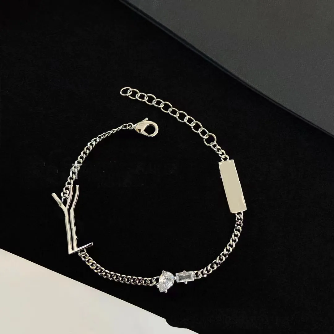 Bracelet designer bracelet luxury bracelets temperament versatile light luxury bracelet with diamonds bracelet girlfriend jewellery personality simple