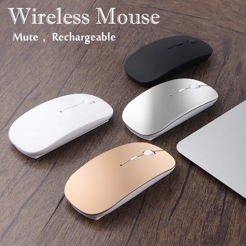 Souris souris sans fil Bluetooth souris Rechargeable ordinateur sans fil silencieux Mause ergonomique Mini souris USB souris optique pour ordinateur portable