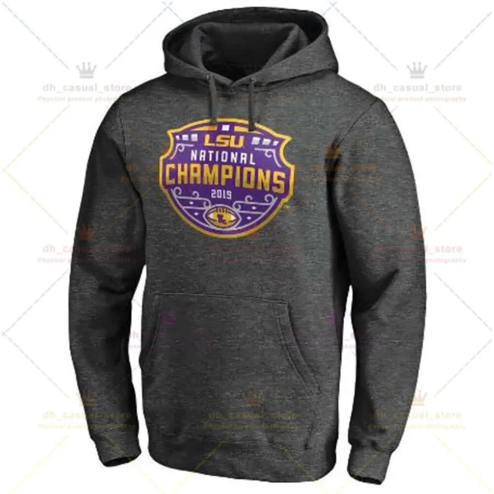Mens NCAA LSU Tigers College Football 2019 National Champions Pullover Hoodie Sweatshirt Salute To Service Sideline Therma Performance 167