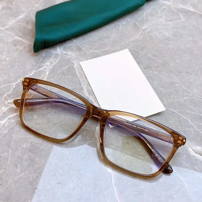 2024NEW CONCISE UNISEX RECTANGULAR GLASS FRAME 447O Italien Plank Fullrim Luxury Desig C57-17-145 För receptbelagda glasögonglasögonglasögon