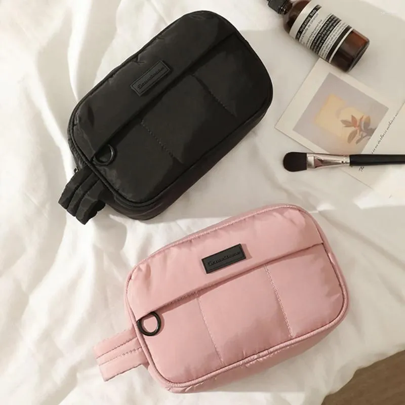 Sacs à cosmétiques gonflés, organisateur de maquillage de voyage, sac Portable de grande capacité, rangement pour soins de la peau et articles de toilette