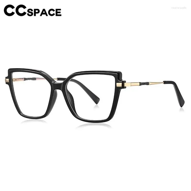 サングラスフレーム57387スプリングヒンジアンチブルーライトメガネファッションスクエアスペクタクル光学透明な処方眼鏡