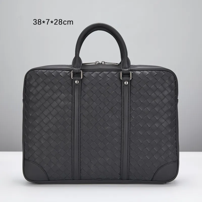 10A bott Men's bag Black special cowhide crossbody bag briefcase Mont blanc Brief case full leather box bag Designer Bag Handbag luxury bag Press bag 718A