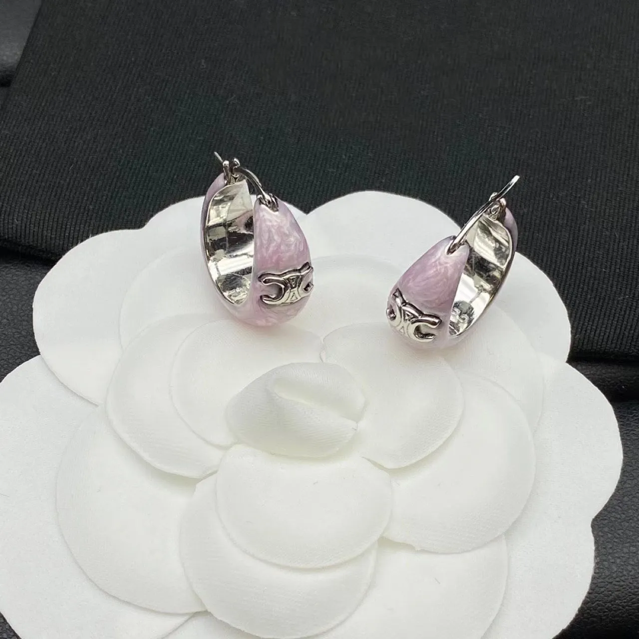 2024 New fashion designer earrings Purple Enamel Cute earring for fashion women Earrings Luxury brand jewelry