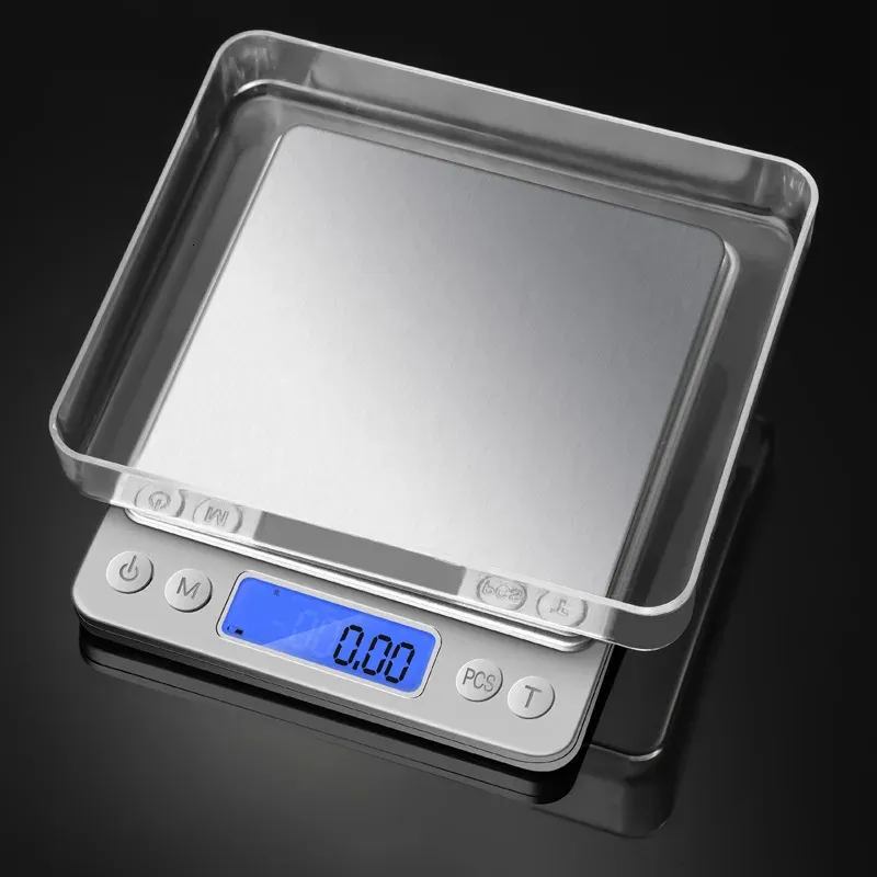 Balances de cuisine électroniques Balance de précision numérique Balance de gramme alimentaire pour la cuisson des bijoux balances de pesage précises 240228
