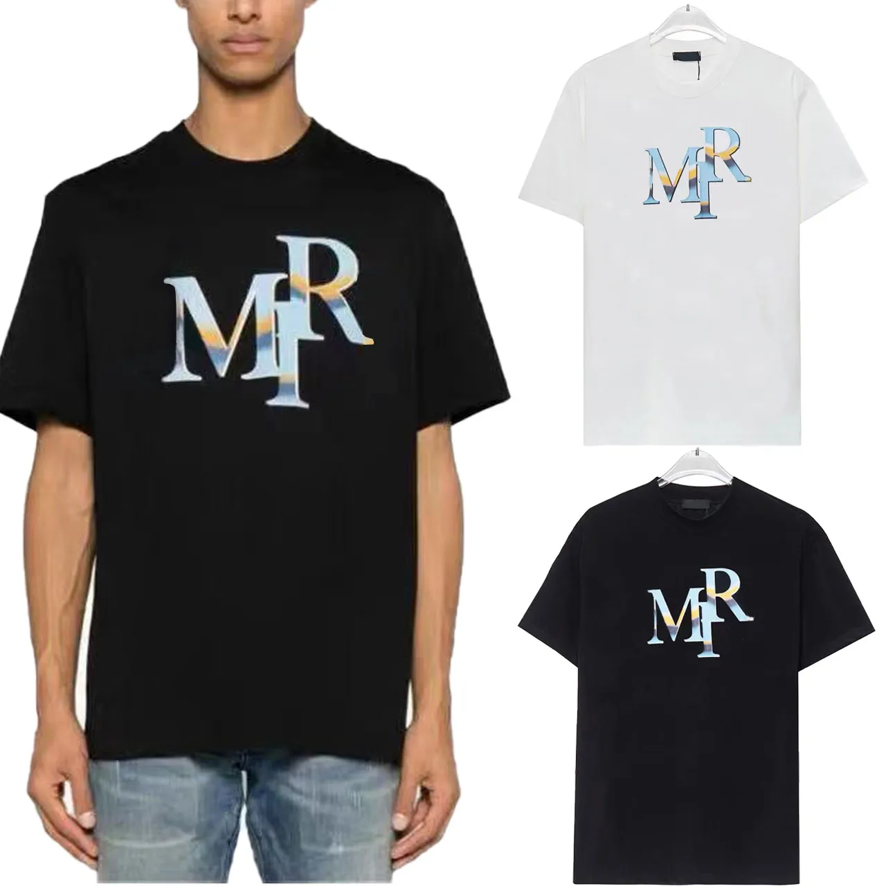 Designer masculino t-shirt preto e branco bege xadrez listra marca puro algodão respirável magro casual camisa rua mesmo estilo homens e mulheres de alta qualidade 2xl