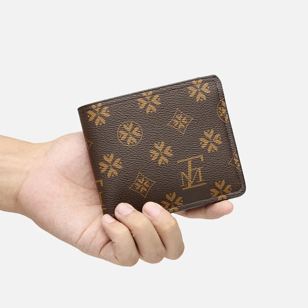 2023 New Men Wallets Fashion Pu Leather Top Quality Card Card Card Classic Prede Purse Wimeury Wallet