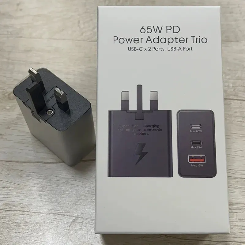 3-Port USB Wall Charger With LED Display - Fast Charging Adapter With US Plug
