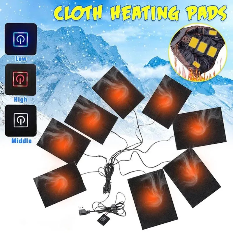 Teppiche 3 Ebenen Winter Warme Hosen Beheizte Pads USB Heizung Für DIY Kleidung Outdoor Camping Wandern Ski Radfahren