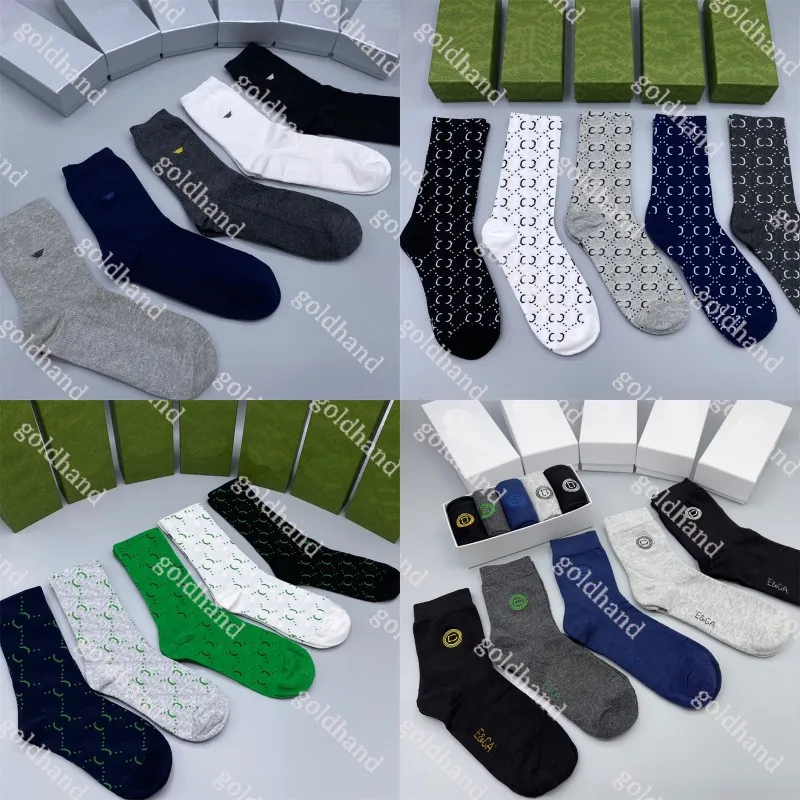 Mans Sport Breathable Socks Brand Designer Long Socks High Quality Cotton Stocking Letter Printed Socks