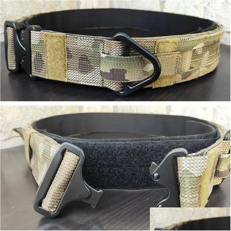 Waist Support Mticam Belt Tactical Shooting Battle Army Military Cs Outdoor Hunting Molle 2 Inch Fighter Combat Equipment Drop Delive Dhvug