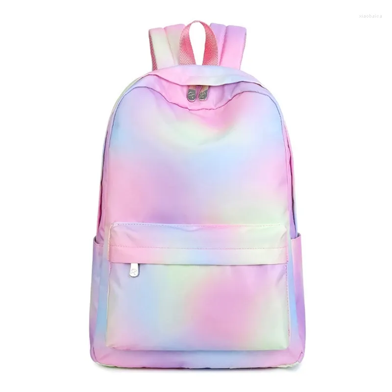 Schultaschen Bunte Rucksack Frauen Teenager Nette Kawaii 2024 Koreanische Mode Für Mädchen Schultasche Kinder Studenten