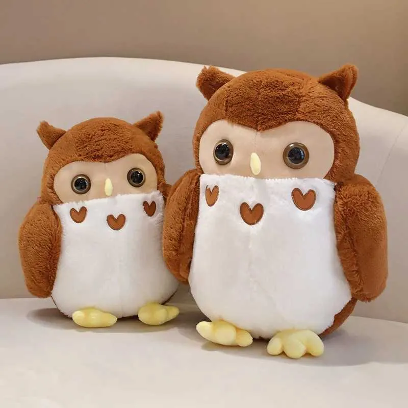 Animaux en peluche en peluche, poupée de hibou de Simulation de dessin animé, mignon hibou des neiges blanc, jouet en peluche pour garçons et filles, cadeau pour enfants, prix d'usine