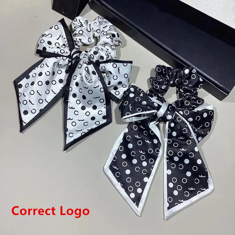 Fashion Designers CH-Letter Women Luxury Hair Rubber Bands Black White Elastic HairRope Ponytail Holder Large Intestine Hair Accessories Jewelry