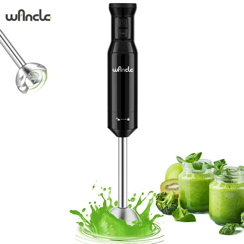 Wancle 600W Electric Hand Immersion Blender Multifunctional Stick Mixer For Baby Food Vegetable Meat Grinder Turbo Function 240228