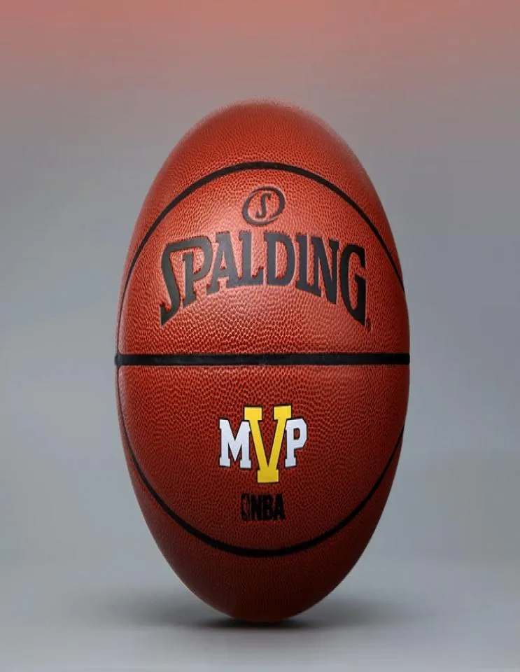 Spalding MVP Brown PU skórzana koszykówka 76027y Inside Warstor -Resperant Antiskid Basketball Ball Mecz Ball Size 79035752