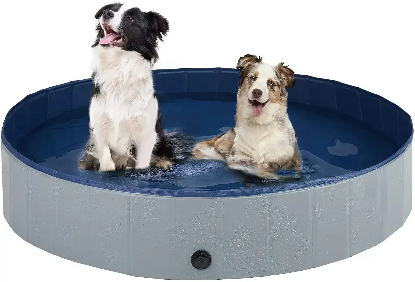 Tillbehör Portable Dog Swing Pool Pet Bath Tub Foldbar läcksäker PVC Safe Pet Supplies med dränering Enkla rena hundtillbehör