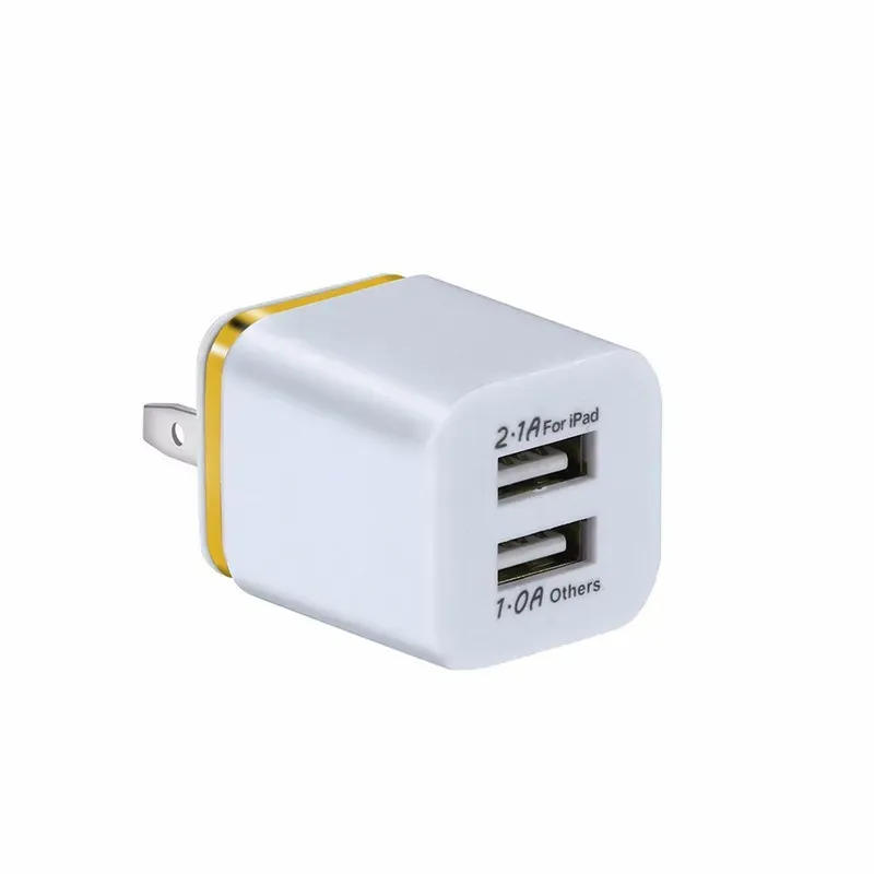 Fast Adaptive Wall  5V 2.1A USB Power Adapter Cell Phone Chargers Phone Plug