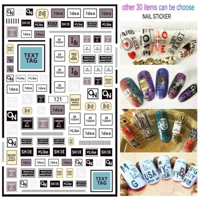 12pcsLot 3D nagelstickers waterdichte stickers folie sticker manicure zelfklevende luxe ontwerper 2020 nieuwe stijl 30 items voor Ch107498454
