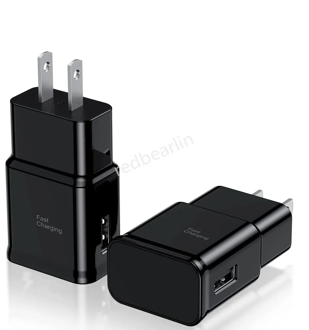 Fast Charging USB Wall  Full 5V 2A Adapter US EU Plug For Samsung Galaxy S20 S10 S9 S8 S6 Note 10 S23 S22 Utral