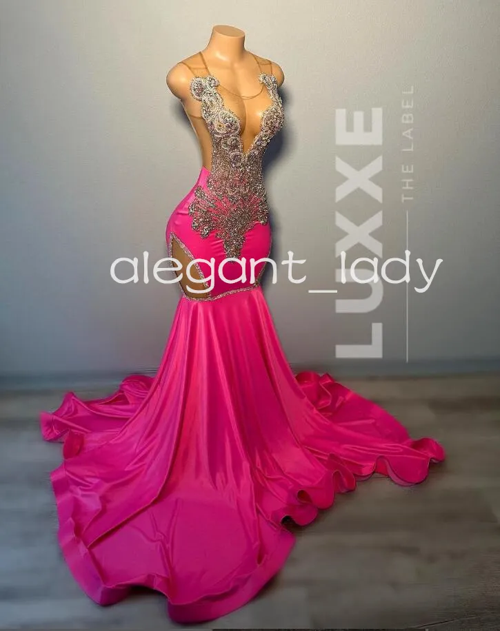 strapless open back dress La Femme 32547 - Long Hot Stone Net Jersey Sheath Dress main image 1