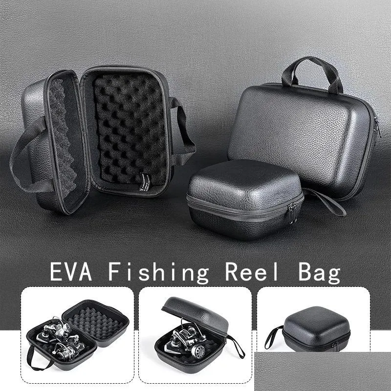 أكياس ملحقات صيد الأسماك S/M/L Portable Eva Leather Reel Bag assorb صدمة مقاومة للماء العلبة.