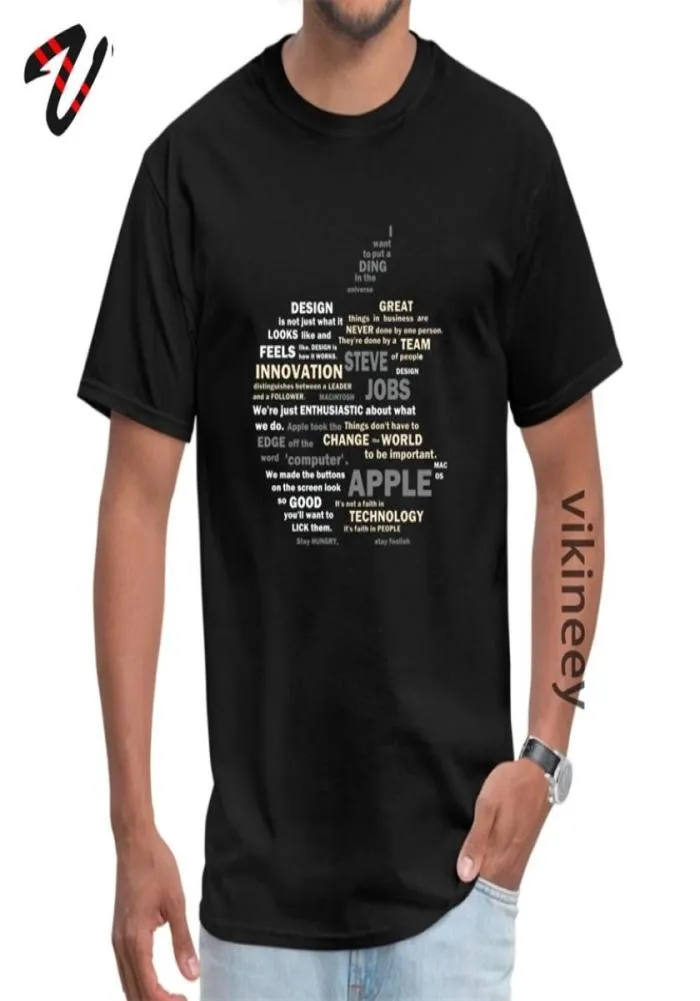 Apple Citaat Wordcloud Tekst Brief Print Tops Shirt Europa Merk Mode Streetwear T-shirt voor Mannen Programmeur T 2107066842704