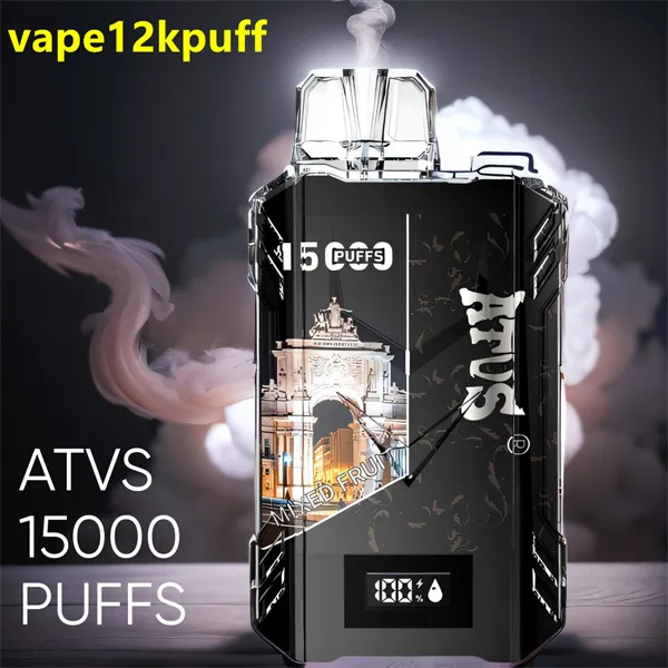 ATVS puff 15000 Bar Disposable Vape E-Cigarette with Smart Screen Display 650mAh Battery vaper Desechable 15k puffs 12flavors 2% 5% box