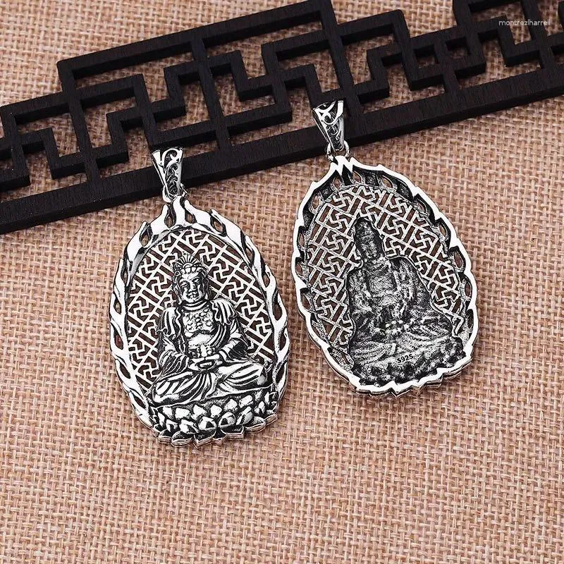 Pendentifs Flamme Pendentif Douze Zodiaque Chinois Vie Bouddha Mâle Et Femelle Personnalité Rétro Mode Huit Dieux Gardiens