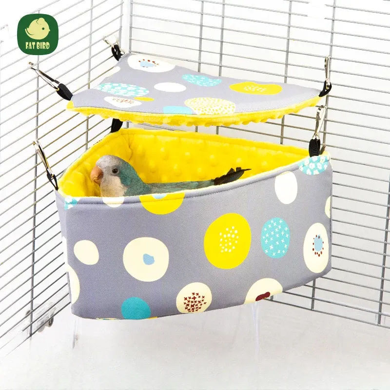 Nests Bird Hammock Warm Bird Nest Parrot House Cotton Bird Cage Parakeet Budgie Hut Tent Bed Hanging Cave Pet Bird Cage Accessories