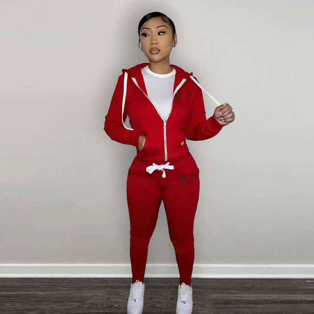 Spring Women Hooded Tracksuits list z kapturem z kapturem z kapturem z głębi zamek błyskawiczny