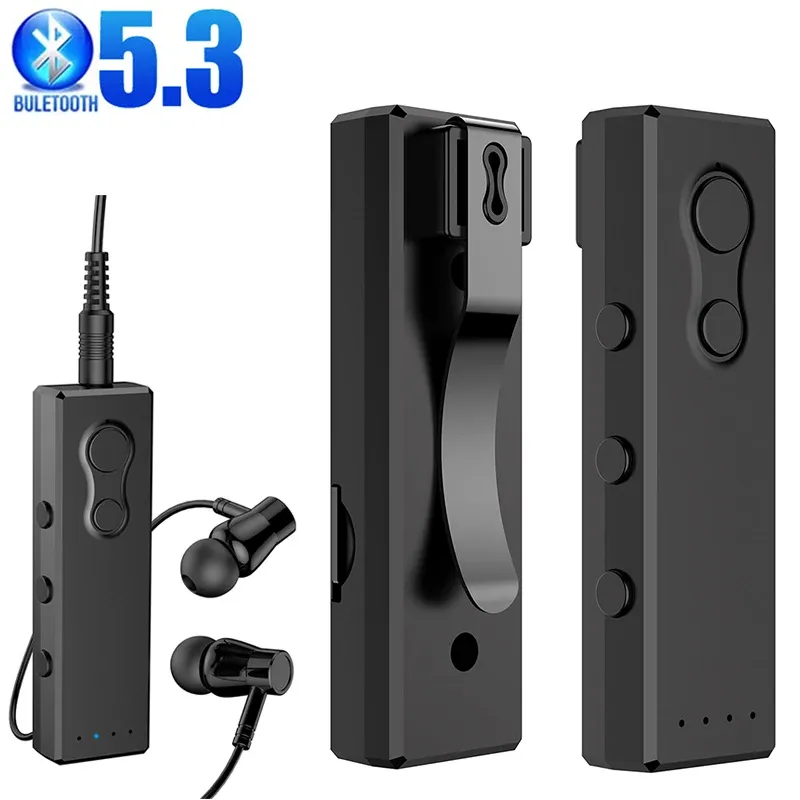 Radiouppladdningsbar radiostöd TF -kort Bluetooth 5.3 Radio Stereo Mini Mp3 Player Buildin Mic Back Clip Design Hushåll FM Radio