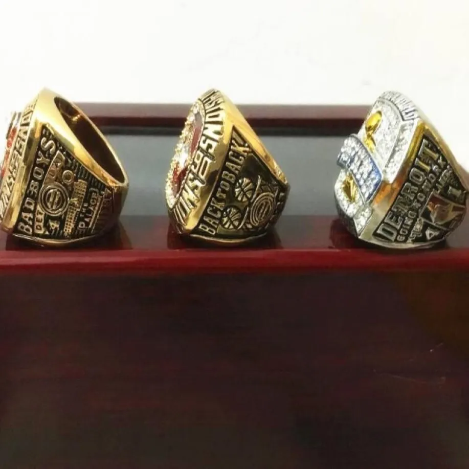 Fans'Collection 2004 1990 1989 Championship Rings Pistons Wolrd Champions Basketball Team Championship Ring Sport Souvenir FA267B