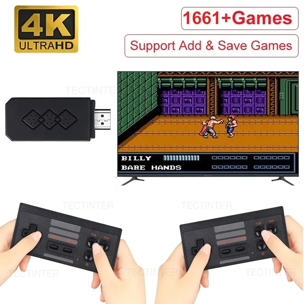 Retro Video Game Console - 1661+ Classic Games, 8-Bit Handheld, Dual ...