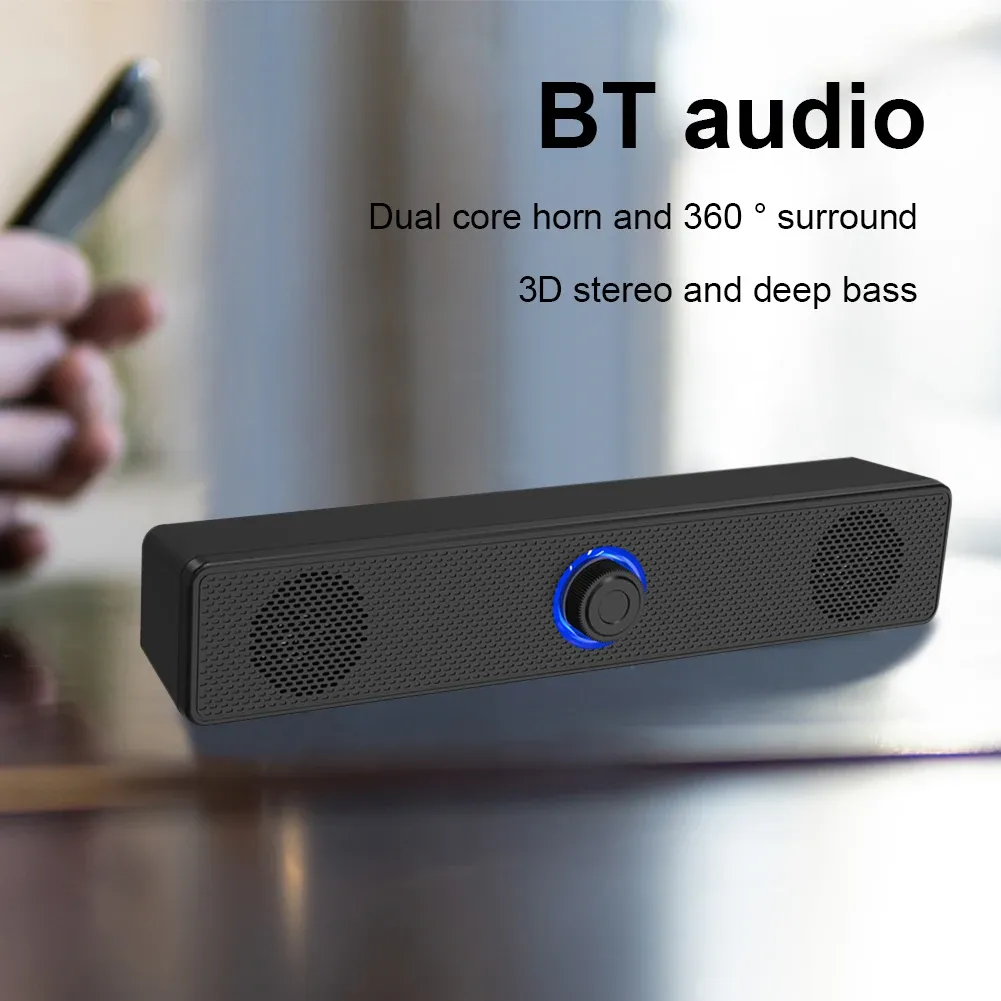 Hoparlörler 3D Stereo Bluetooth 5.0 Hoparlör 360 ﾰ Surround subwoofer bilgisayar hoparlörleri ses çubuğu ses kutusu ev sineması tv dizüstü bilgisayar için