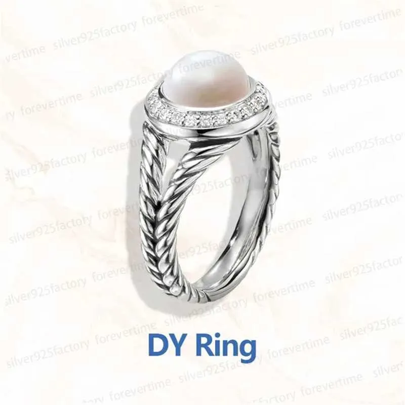 2024 Anillo para mujer 1 DY 1 Anillos de boda de alta calidad Estación de compromiso Colección de cables Vintage Étnico Loop Hoop Colgante Punk Diseñador Dy Joyería Regalo Banda