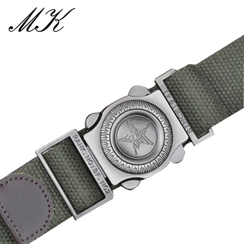 Belts Maikun Men's Alloy Star Canvas Tactical Belt for Women Leisure Climbing Outdoor Riding Hunting