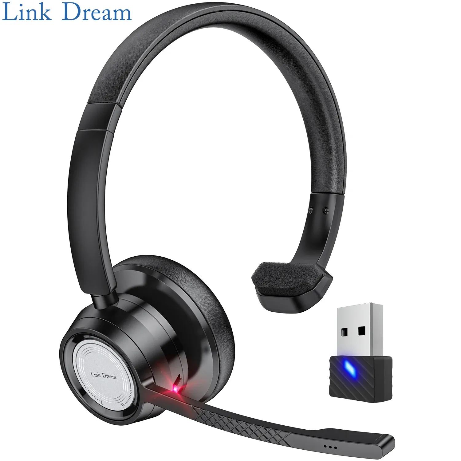 Cuffie Link Dream Cuffie Bluetooth V5.0 Cuffie BH60 CVC8.0 Riduzione del rumore 20 ore di conversazione Cuffie leggere wireless con microfono