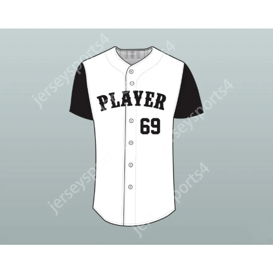 JOUEUR 69 BASEBALL JERSEY POINT COUSU N'IMPORTE QUEL JOUEUR OU NUMÉRO NOUVEAU Cousu